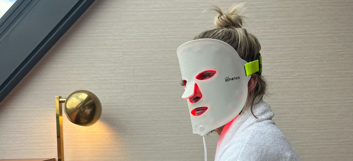 Woman with LED Mask